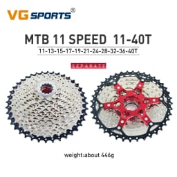 VG SPORTS MTB Cassette 8 9 10 11 12 Speed 40T 42T 46T 50T 52T Mountain Bike Cassette Separate Cassete Freewheel Bracket Sprocket