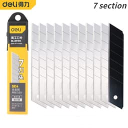 Deli 10 Pcs Tool Parts Utility Blade Alloy Steel Material Industrial Replacement Blades Wear-Resistant Cleaning Tool Scraper