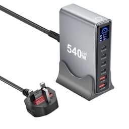 540W Multi-Port GaN Desktop Charger with LCD Screen | 140W PD3.1 Fast Charging for MacBook, iPhone 16 17, Samsung, Laptop, Table