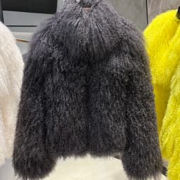 YOLOAgain High Collar Real Mongolia Sheep Fur Jacket For Women 2025 Winter Coats Outerwear