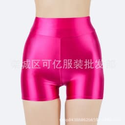 Shiny Glossy Smooth Shorts Plus Size Sexy Yoga Fitness Hot Slim Fashion Women Shorts 2025 New Fashion Sweet Oiliness ELS1