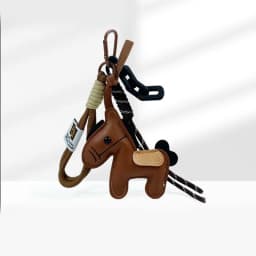 Braided Rope Keychain Leather Horse Bag Pendant Charm Fashion Bag Accessories for Handbag,Backpack Decors Car Keyring