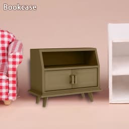 Miniature Chestnut Bedside Table Chest Of Drawers Storage Cabinet 1:12 Dollhouse DIY Accessories Furniture Model Toy