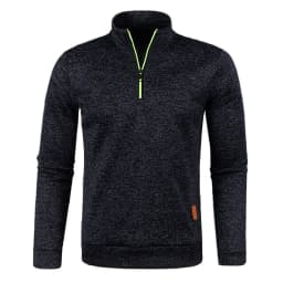 Men Sweatshirts Spring Autumn Pullover Half Zipper Pullover for Male Hoody Outdoor Sweatshit Solid Color Stand Collar