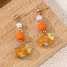 Cute Octopus Earrings Creative Glass Octopus Long Drop Earrings Unqiue Marine Series Design Earrings Wholesale Custom Packaging