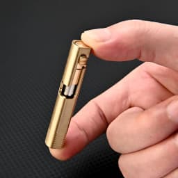 Brass Quick Release Writing Pen Cylindrical Bolt Ballpoint Pen Mini Keychain Business Signature Stationery Gift Pen EDC Tool