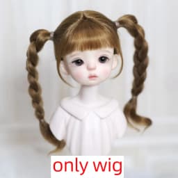 30cm Doll Wig Bangs Ponytail Curly Soft Mohair Wig Suitable for1/6BJD Doll Wig Toy Accessories 6-7 Inches Hair