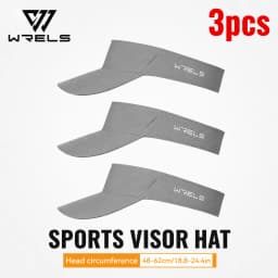 WRELS 1/2/3pcs Summer Sun Protection Empty Top Hat Breathable Sweat Absorbing Sun Visor Caps Outdoor Sport Running Tennis Caps