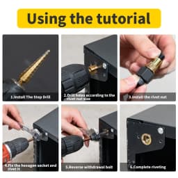 21pcs Hand Rivet Nut Gun Set Head Nuts Riveter Tool Manual Rivet Adapter Galvanized Iron Nuts For M3 M4 M5 M6 M8 M10 M12