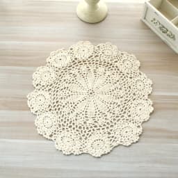 Round Hand Crocheted Doily Vintage Cotton Crochet Table Place Mat Wedding Napkins Cloth Lace Placemats Decorative Mantel Mesa