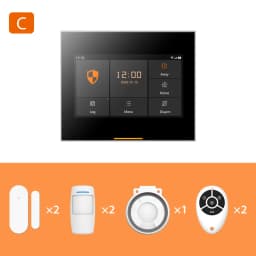 Staniot WIFI Version Tuya Intelligent Wireless WiFi House Security Alarm System Kits Compatible with Alexa and Google Home