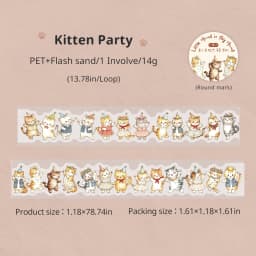 Journal GO 3cmx2m Cute Animals Tape Stickers for Collage Junk Journal Landscape Materials Journal Mobile Phone Laptop diy Decals