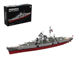 1:200 KMS Bismarck Battleship Building Blocks Building Blocks Sets Technicial Large Warship Navy Ship Assembly Brick Model Kit Toy Adults DIY Gift 6956PCS