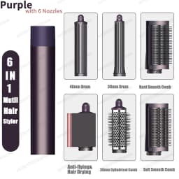 New Multil Hair Styler Auto Curling Dryer Wrap Hot/Cold Air Dryer 1300W Hair Straightener Curling Barrel Brush Salon Hair Dryer
