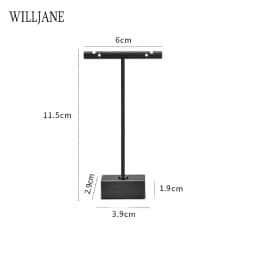 Black Metal Earrings T-Bar Stand Necklace Chains Ring Jewelry Hanging Holder Organizer Watch Counter Display Stand for Selling