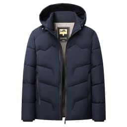 Winter new solid color outdoor sports thickened warm windproof cotton jacket men's casual loose plus size hooded coat