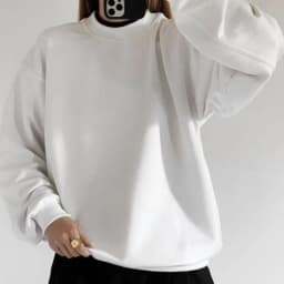 Pullover Loose Fit Hoodie Casual with Crew Neck Long Sleeve Standard Length Single Pullover Closure Japanese Korean Women Hoodie