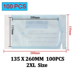 200/100/50PCS Self Sealing Sterilization Pouches Self-adhesive Clean Bags Tattoo Nail Art Grade Paper Dental Tattoo Accessories