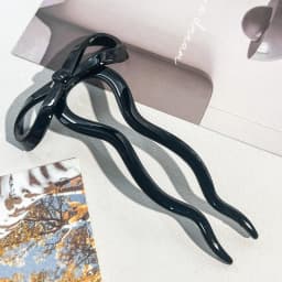 U-Shaped Bow Hair Stick Acrylic Hairpin for Women Fashion Hair Clip Comb Bun Sweet Headwear Hairstyle Girls Hair Accessories