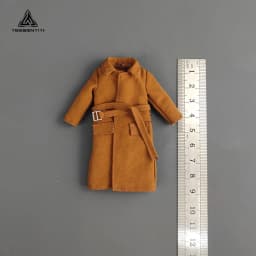 1/18 Scale Long Trench Coat |3.75-Inch Styled Jacket |Figure Clothes for BFS and Dark Source Series |Wire-Shaped BJD Clothing