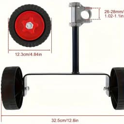 Adjustable Lawn Mower Support Wheels Auxiliary Wheels 26/28mm Walk Behind String Trimmer for Weed Trimmer Grass Cutter Gas
