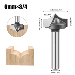 1/4 Inch 1/2 Inch Shank 6mm 12mm Shank Bottom Milling Cutter Slotting Cutter Engraving Machine Bottom Cleaning Router Bit