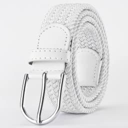 2024 New Design Very Popular Men Belt Beige White Luxury Woven Stretch Casual Alloy Buckle Needle Elastic Women Canvas 105cm