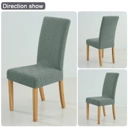 Elastic Jacquard Chair Cover For Dining Room Thick Dustproof Chair Cover Slipcover For Dining Kitchen Hotel Wedding Banquet