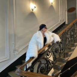 Cross-border Long Imitation Fur Coat 2025 New Over-the-Knee White Thickened Temperament Coat Toka Environmentally Friendly Fur
