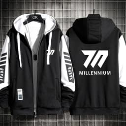 Blue Archive Anime Game Themed Hooded Open Cardigan Jacket Men's Lightweight Hoodie Casual Wear Four Seasons Polyester Fabric