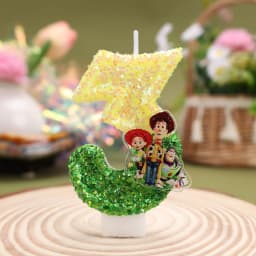 Hot Cute Cartoon T-O-Y Story Digital Candle Numbers 0-9 Kids Birthday Cake Decoration Cartoon Party Supplies Accessory