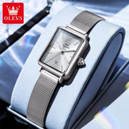 OLEVS 3692 Original Quartz Watch With Gift Box for Woman Ultra Thin Fashion Simple Square Auto Date Waterprorof Ladies Watch New