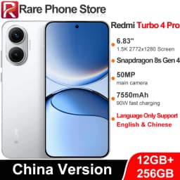 China Version Redmi Turbo 4 Pro 256GB/512GB Snapdragon 8s Gen 4 6.83 inch 2772x1280 Screen 90W 7550mAh Battery 50MP+20MP Camera