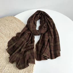 2025 British Style 100% Cotton Scarf Retro Plaid Women Shawls And Wraps Lady Travel High Quality Large Vintage Scarves 75x180cm