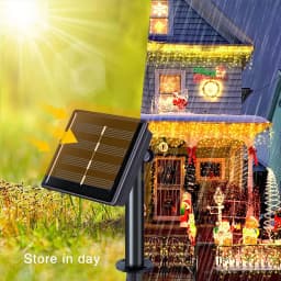 3.5M/7.5M 160Leds Solar Icicle String Lights Indoor Outdoor Waterproof Christmas Decor Light Yard Garden Party Curtain Light