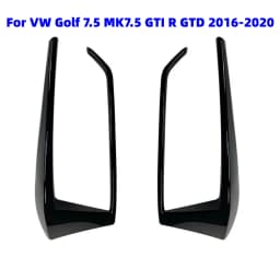 For VW Golf 7 7.5 MK7 MK7.5 GTI R GTD R400 2013-2020 Rear Bumper Brake Lamp Spoiler Trim Glossy Black 1Pair Frame Strip Canard