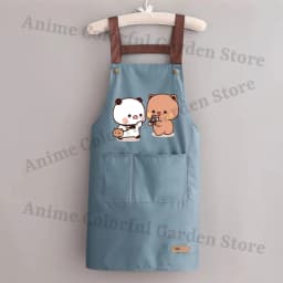 Bubu Dudu Kitchen Waterproof Oil Resistant Apron for Men Women Anime Fashion Aprons Cooking Solid Color Hotel Work Clothes Gifts