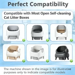 New Open-Type Automatic Cat Litter Box with Tuya Control, Replaceable Waterproof Mat, Cat Litter Box Base, Soft Cat Litter Tray