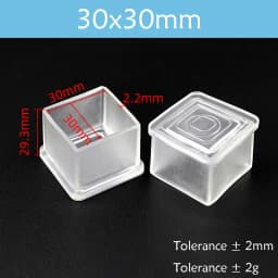 Transparent Rectangle 15-40mm Round 10-76mm Oval Chair Leg Caps Clear PVC Non-Slip Furniture Table Cover Feet Sock Protector Pad