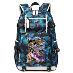 Anime Luffy Print Casual School Backpack Large Capacity Student Bookbag for Boys and Girls Travel Sport