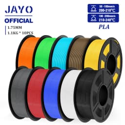JAYO PLA Filament 1.75MM 10Rolls/set PLA 3D Printer Filament Multicolor For FDM 3D Printers Neatly Wound 3D Printing Materials