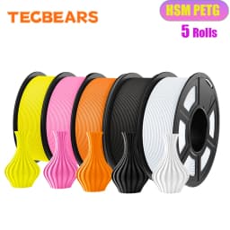 TECBEARS High Speed Matte PETG 3D Filament 1.75mm PETG Multi Color Combination Set FDM 3D Printer Materials DIY Gift 1KG/1Roll