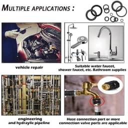 Rubber O Ring Set Gaskets Seal Nitrile Rubber Bands High Pressure O-Rings Repair Kit Sealing Elastic Band O Rubber