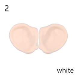 1Pair Blyth Doll Elf Ears Toy White Natural Tan Dark And Super Black Skin Only Ears No Doll Artificial Ear Accessories