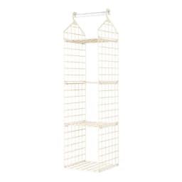 Foldable Hanging Closet Organisers Pajamas Coats Sweaters Sturdy Durable  Towels Layered Storage Basket , 2/3/4/5 Tier