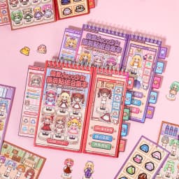 20 Pcs Cartoon Pixel Die Cut Sticker Book DIY Journal Planner Decorative Scrapbooking Stickers for Laptop Student Stationery