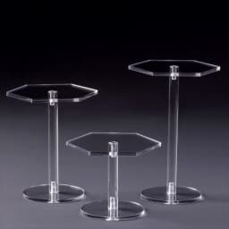 Acrylic Transparent Jewelry Perfume Cosmetics Display Stand Frame Round Diamond Ring Holder Bracket Small Doll Model Organizer