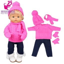 Doll Clothes Sweater Ropa Y Su Hermanita 40 Cm Baby Dolls Clothes Hat Set Child Gift