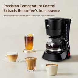 Drip Coffee Maker - Automatic Home Coffee Machine with Keep-Warm Function for American Coffee & Tea Brewing in Office