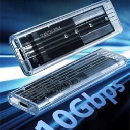 M2 SSD Case NVME SATA SSD Enclosure USB A to C Transparent 10Gbps Solid State Drive External Adapter Support UASP for M/M+B Key